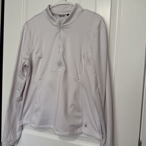Spyder Active White 1/2 Zip Long Sleeve Base Layer Women’s XL Pullover Jacket